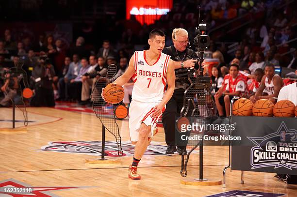 Skills Challenge: Houston Rockets Jeremy Lin in action during All-Star Weekend at Toyota Center. Houston, TX 2/16/2013 CREDIT: Greg Nelson