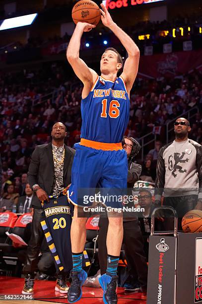 Three-Point Contest: New York Knicks Steve Novak in action, shot during All-Star Weekend at Toyota Center. Houston, TX 2/16/2013 CREDIT: Greg Nelson