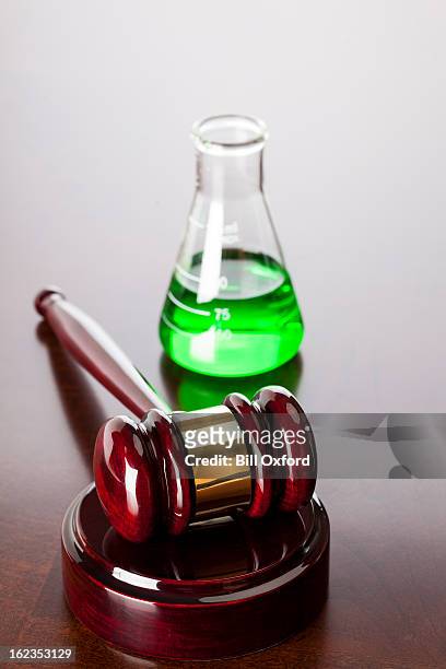 gavel & beaker - food and drug administration stock pictures, royalty-free photos & images