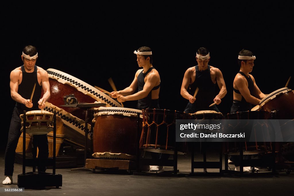 Kodo Instruments Japanese taiko drumming troupe Kodo performs at The Pabst Theater at ...
