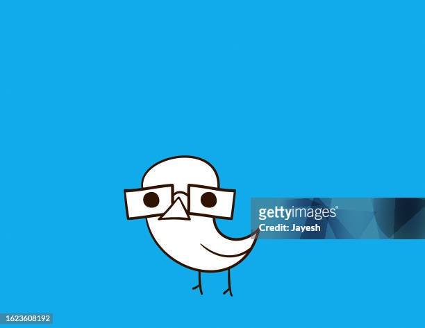 hey nerd bird, what's the word? - word of mouth stock illustrations