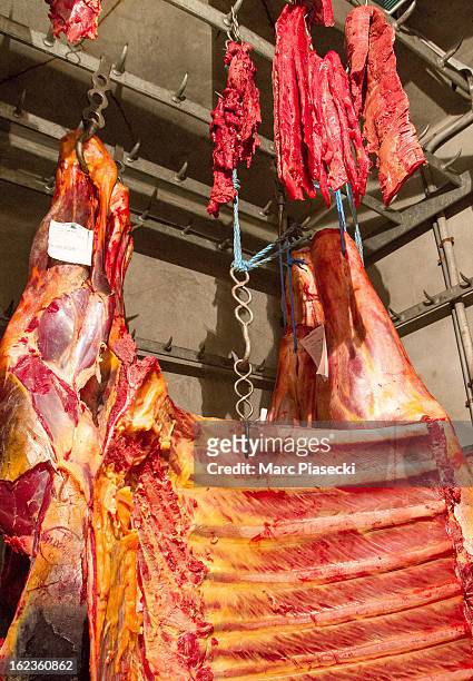 Horsemeat products in a 'boucherie chevaline' which are still being sold despite the continued scandal across Europe involving the contamination of...