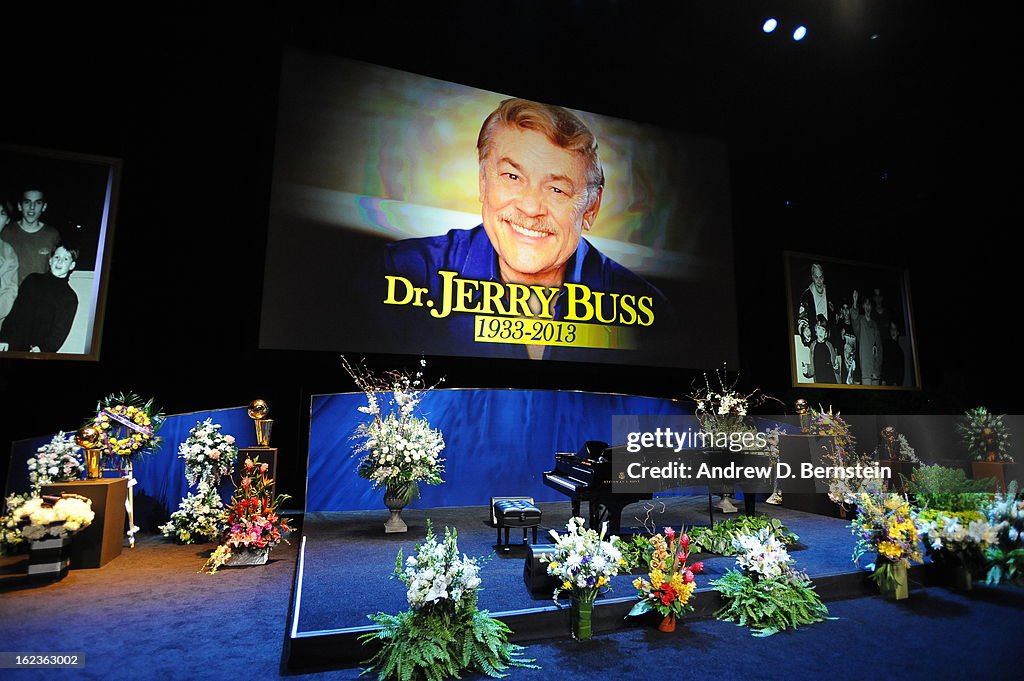 Memorial Service For Los Angeles Lakers Owner Dr. Jerry Buss