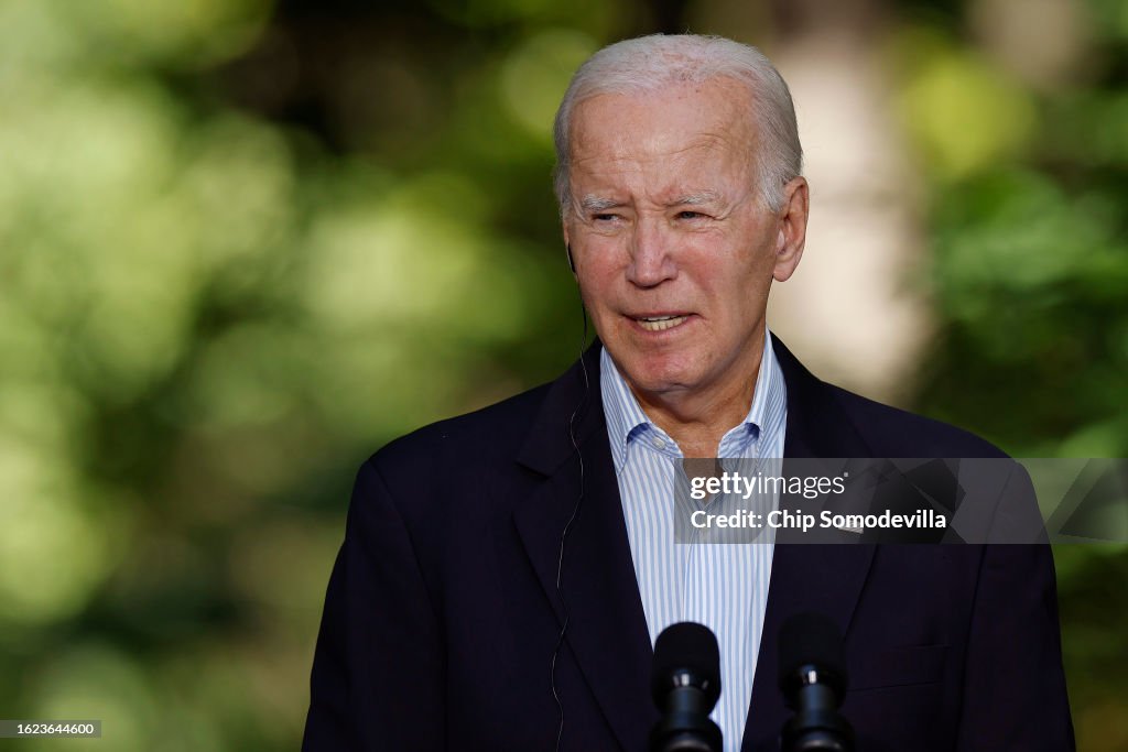 President Biden Holds Summit With Japanese And Korean Premiers At Camp David