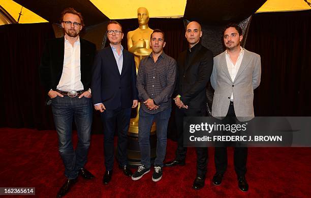 Directors and producers of the best Foreign Film nominations for the 85th Academy Awards, also known as The Oscar's, pose for the media in Hollywood...