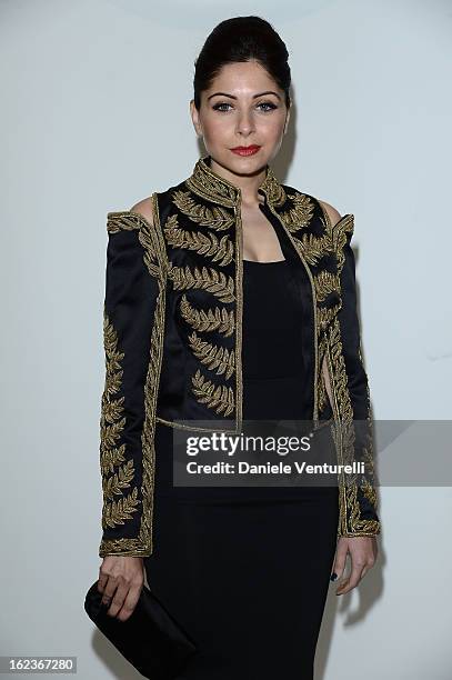 Kanika Kapoor attends the Versace fashion show during Milan Fashion Week Womenswear Fall/Winter 2013/14 on February 22, 2013 in Milan, Italy.