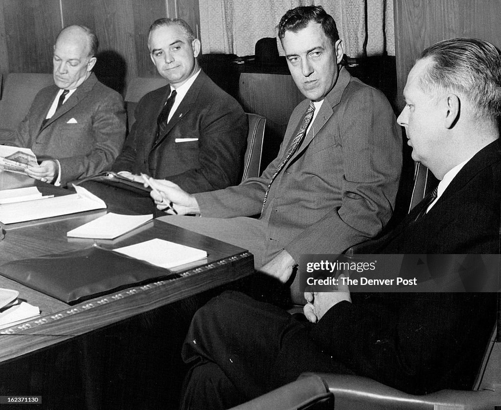 FEB 26 1958; GOVERNORS CONFER IN COLORADO EXECUTIVE SUITE; Planning the agenda for the National Gove