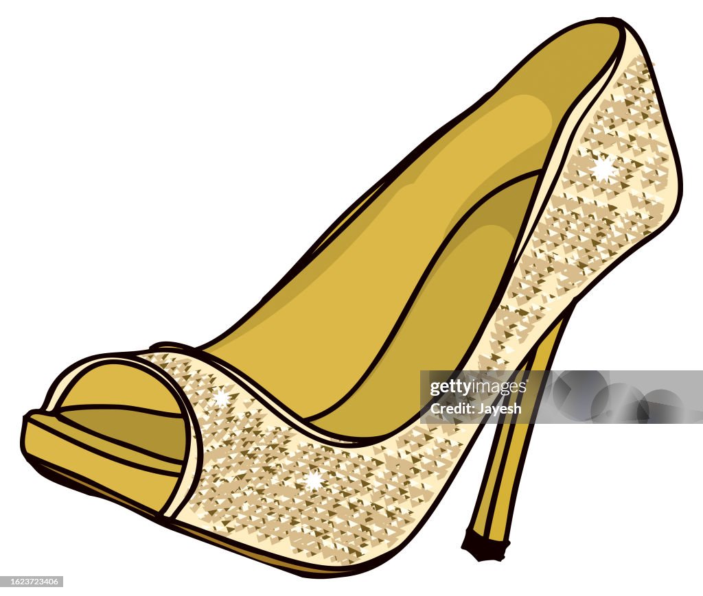 Sparkling High Heel Shoe