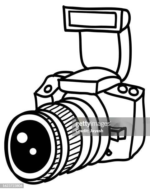 manual camera doodle - eye film museum stock illustrations