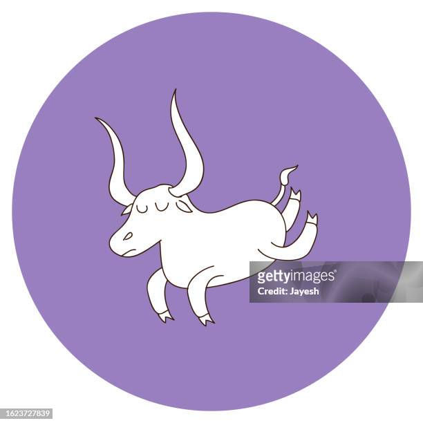 taurus - running of the bulls stock illustrations