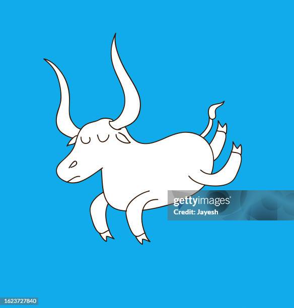 taurus - running of the bulls stock illustrations