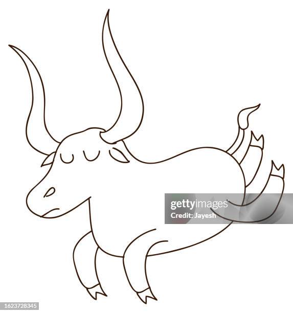 taurus - running of the bulls stock illustrations