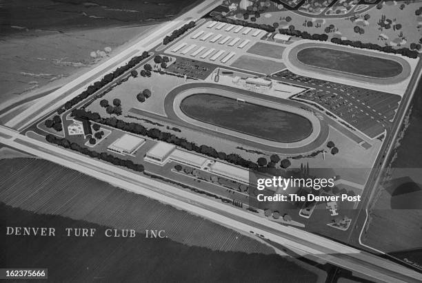 New St. Vrain turf club; Northern Colorado's new horse racing plant, the St. Vrain Turf Club, will appear like this soon along State Highway 66 near...