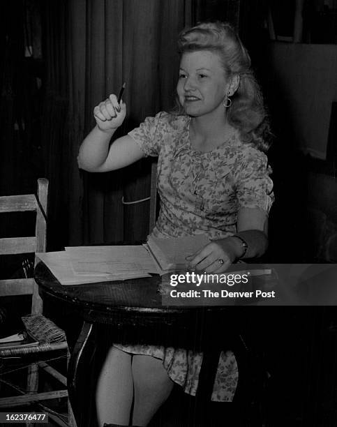 Post Opera 1943; Helen Thomas; When the Stage Manager of The Denver Post's Summer Operas happens to be a pretty girl, the company is very eager to...