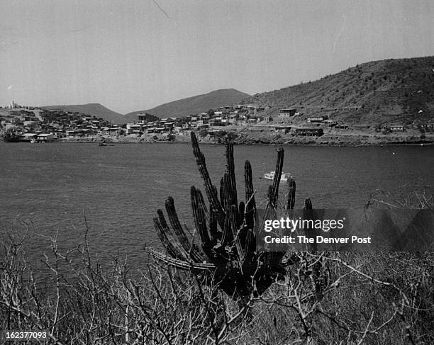 Mexico * Cities * Topolobompo; Mexico Seaport Town Offers Top Fishing; A view of Topolobompo, Sinaloa, fishing center on Northern Mexico's west...