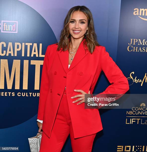 Actress Jessica Alba attends the Third Annual Fearless Venture Capital Summit at Atlanta Symphony Hall on August 18, 2023 in Atlanta, Georgia.