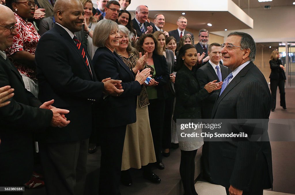 Leon Panetta Attends NATO Meetings In Brussels