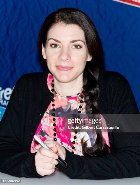 Author Stephenie Meyer attends a book signing for "The Host" at Free Library of Philadelphia on February 22, 2013 in Philadelphia, Pennsylvania.