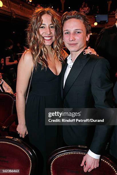 Izia Higelin and Ernst Umhauer pose prior to the Cesar Film Awards 2013 at Theatre du Chatelet on February 22, 2013 in Paris, France.