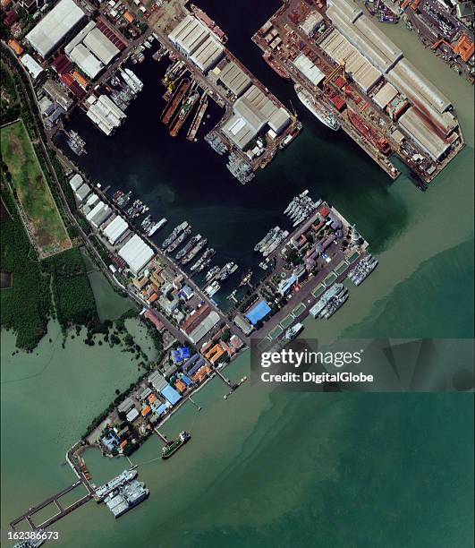 Located 660 kilometers east of Jakarta, the Ujung docking area in Surabaya, Indonesia, is shared by the state-run shipping company PT PAL Indonesia...