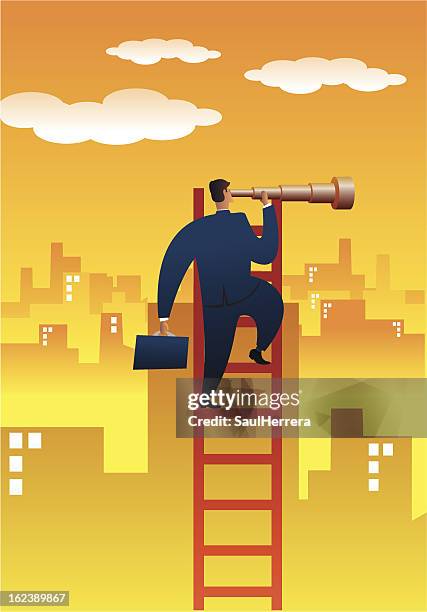 businessman searching opportunities - combinations stock illustrations