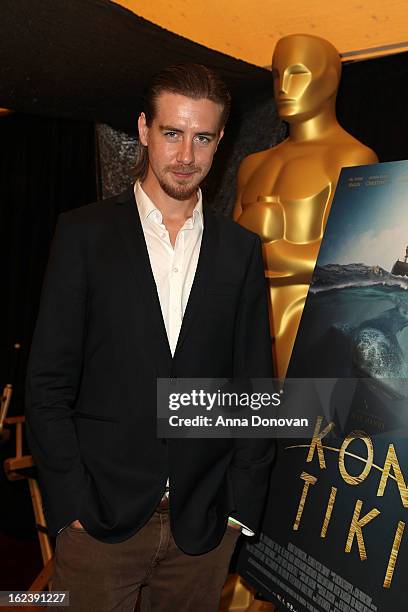 Actor Pal Sverre Valheim Hagen of the film 'Kon-Tiki' attends the 85th annual Academy Awards Foreign Language Film Award photo-op held at the Dolby...