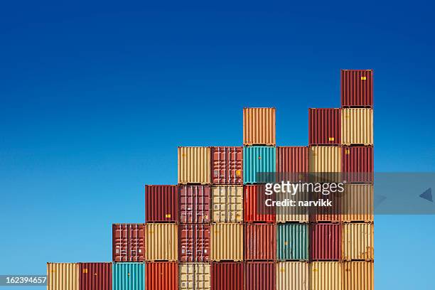 cargo containers chart - container stock pictures, royalty-free photos & images