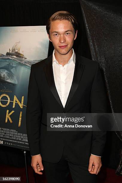 Actor Jakob Oftebro of the film 'Kon-Tiki,' attends the 85th annual Academy Awards Foreign Language Film Award photo-op held at the Dolby Theatre on...