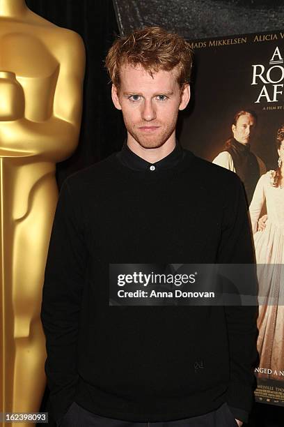 Actor Cyron Melville of the film 'A Royal Affair,' attends the 85th annual Academy Awards Foreign Language Film Award photo-op held at the Dolby...