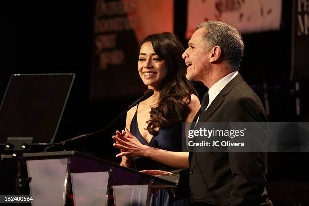 Actors Aimee Garcia and Tony Plana host the National Hispanic Media Coalition's 16th Annual Impact Awards Gala at the Beverly Wilshire Four Seasons...