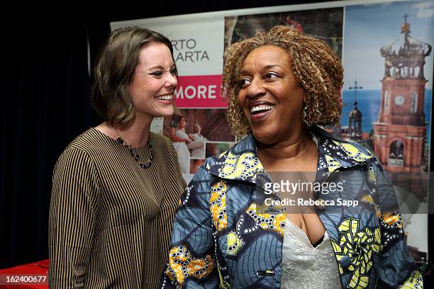 Actresses Ashley Williams and CCH Pounder at GBK's Oscars Gift Lounge 2013 - Day 1 at Sofitel Hotel on February 22, 2013 in Los Angeles, California.