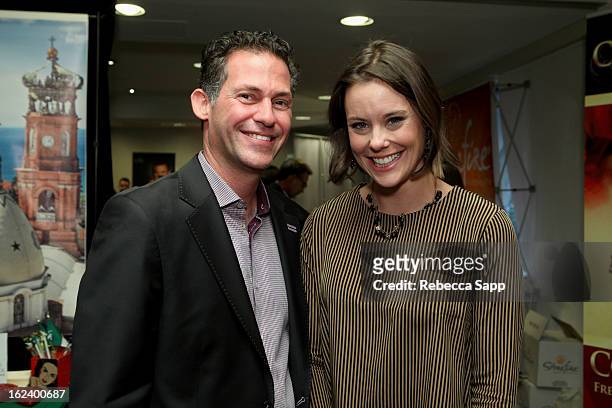 President Gavin Keilly and actress Ashley Williams at GBK's Oscars Gift Lounge 2013 - Day 1 at Sofitel Hotel on February 22, 2013 in Los Angeles,...