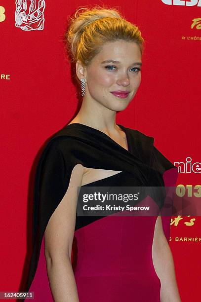 Lea Seydoux attends the Cesar Film Awards 2013 at Le Fouquet's on February 22, 2013 in Paris, France.