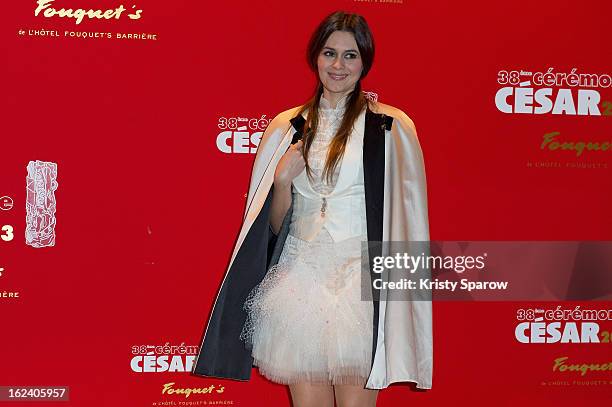 Emilie Simon attends the Cesar Film Awards 2013 at Le Fouquet's on February 22, 2013 in Paris, France.