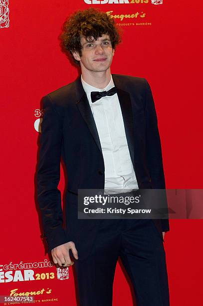 Felix Moati attends the Cesar Film Awards 2013 at Le Fouquet's on February 22, 2013 in Paris, France.