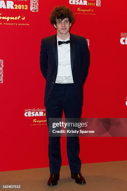 Felix Moati attends the Cesar Film Awards 2013 at Le Fouquet's on February 22, 2013 in Paris, France.