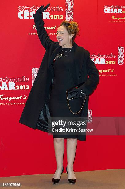 Catherine Frot attends the Cesar Film Awards 2013 at Le Fouquet's on February 22, 2013 in Paris, France.