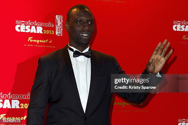 Omar Sy attends the Cesar Film Awards 2013 at Le Fouquet's on February 22, 2013 in Paris, France.