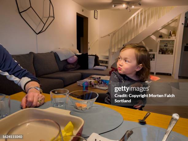 a child refusing to share her watermelon - selfishness stock pictures, royalty-free photos & images