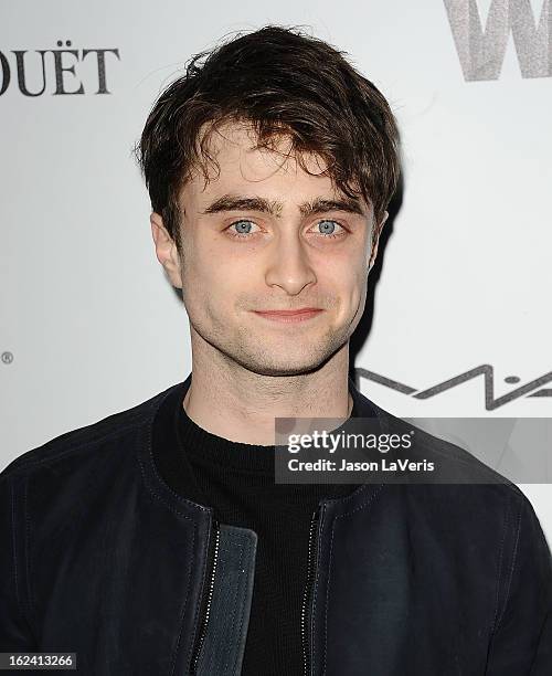 Actor Daniel Radcliffe attends the 6th annual Women In Film pre-Oscar cocktail party at Fig & Olive Melrose Place on February 22, 2013 in West...