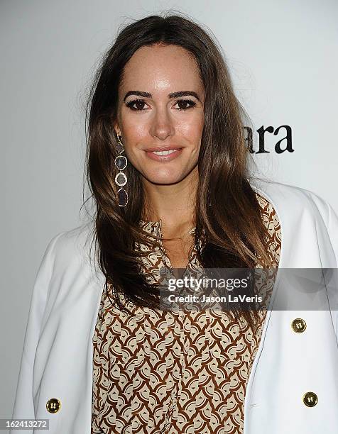 Louise Roe attends the 6th annual Women In Film pre-Oscar cocktail party at Fig & Olive Melrose Place on February 22, 2013 in West Hollywood,...