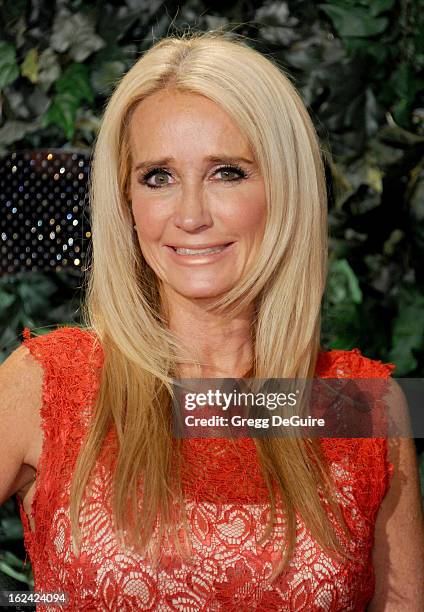 Actress/TV personality Kim Richards arrives at the QVC "Red Carpet Style" party at Four Seasons Hotel Los Angeles at Beverly Hills on February 22,...
