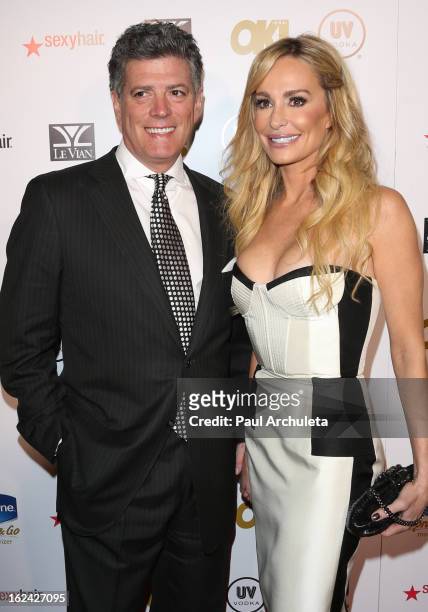 Reality TV Personalities John Bluher and Taylor Armstrong attend OK! Magazine's Pre-Oscar party at The Emerson Theatre on February 22, 2013 in...