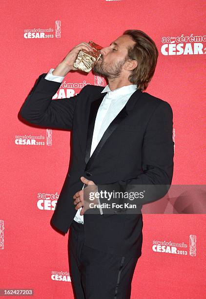 Matthias Schoenaerts attends the Awards Room - Cesar Film Awards 2013 at the Theatre du Chatelet on February 22, 2013 in Paris, France.