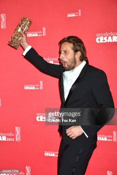 Matthias Schoenaerts attends the Awards Room - Cesar Film Awards 2013 at the Theatre du Chatelet on February 22, 2013 in Paris, France.