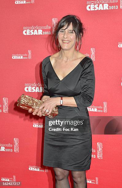 Best film editor awarded Juliette Welfling attends the Awards Room - Cesar Film Awards 2013 at the Theatre du Chatelet on February 22, 2013 in Paris,...