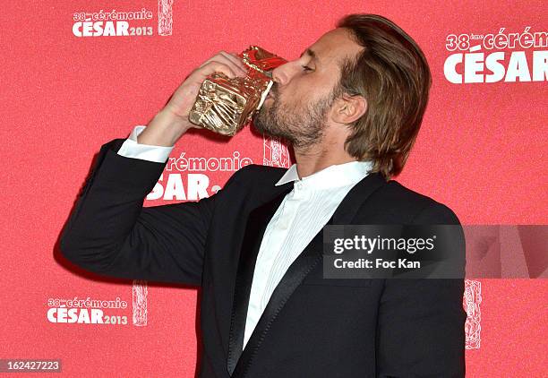 Matthias Schoenaerts attends the Awards Room - Cesar Film Awards 2013 at the Theatre du Chatelet on February 22, 2013 in Paris, France.