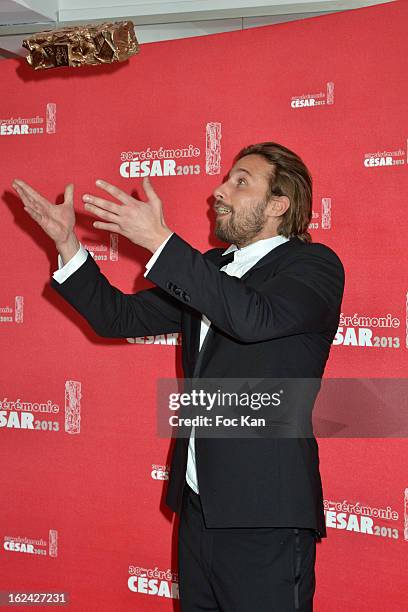 Matthias Schoenaerts attends the Awards Room - Cesar Film Awards 2013 at the Theatre du Chatelet on February 22, 2013 in Paris, France.