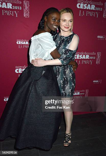 Aissa Maiga and Julie Judd attend the Cesar Film Awards 2013 after party at the Club 79 on February 22, 2013 in Paris, France.