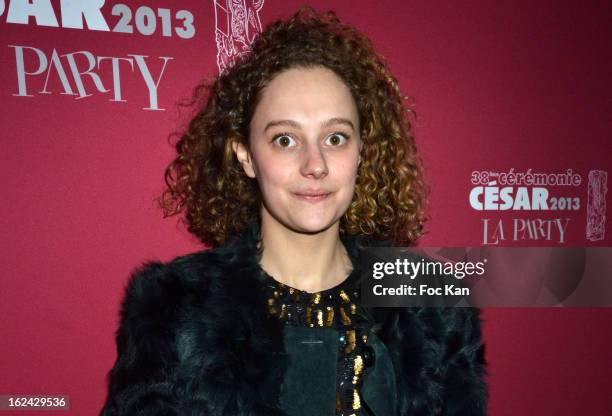 Alice de Lencquesaing attends the Cesar Film Awards 2013 after party at the Club 79 on February 22, 2013 in Paris, France.